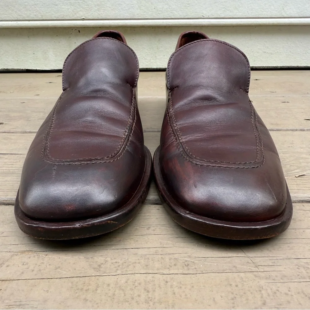 Gucci brown leather loafers shoes size 11.5